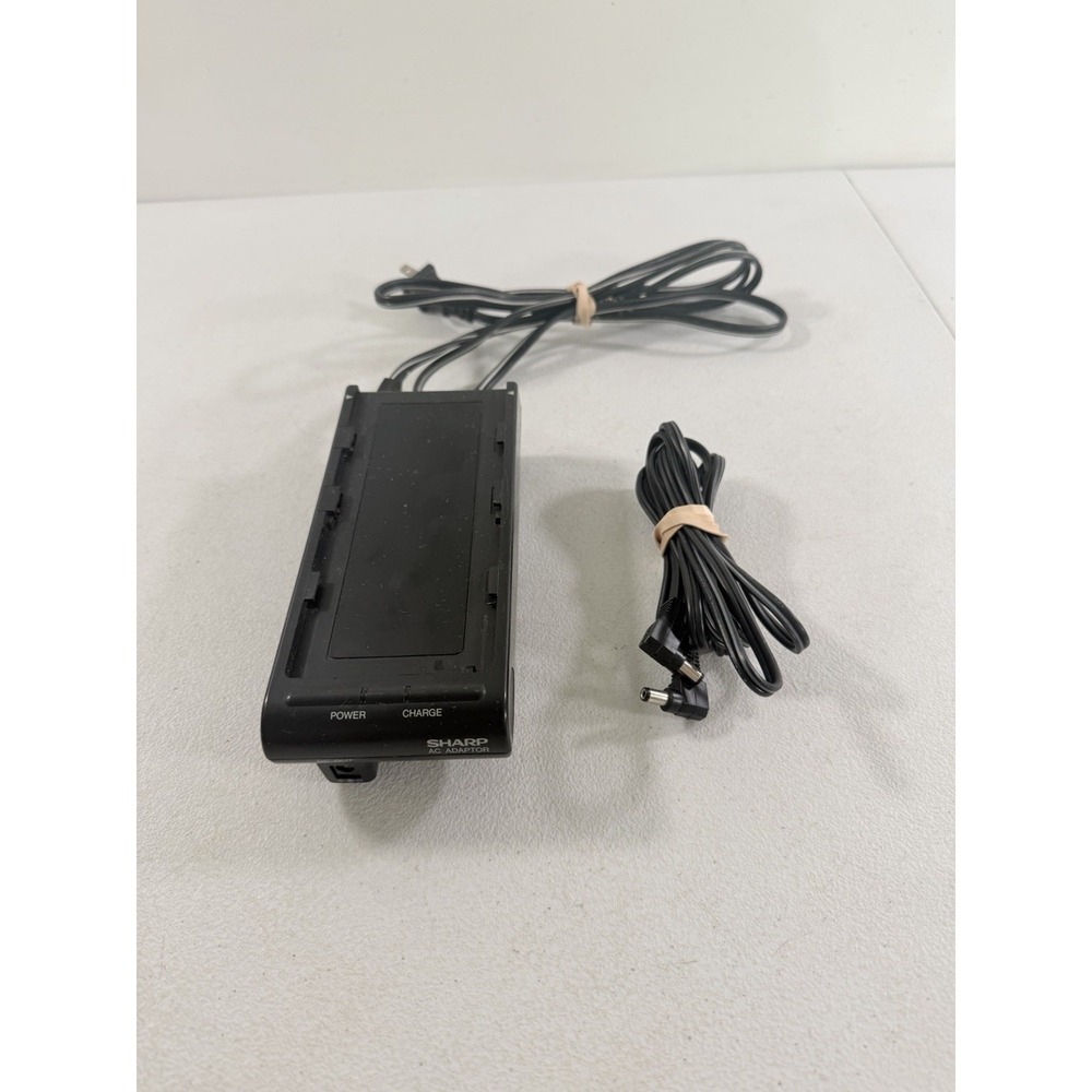 Sharp UADP-0104GEZZ AC Adaptor Camcorder Battery Charger W/ DC Power Cable WORKS
